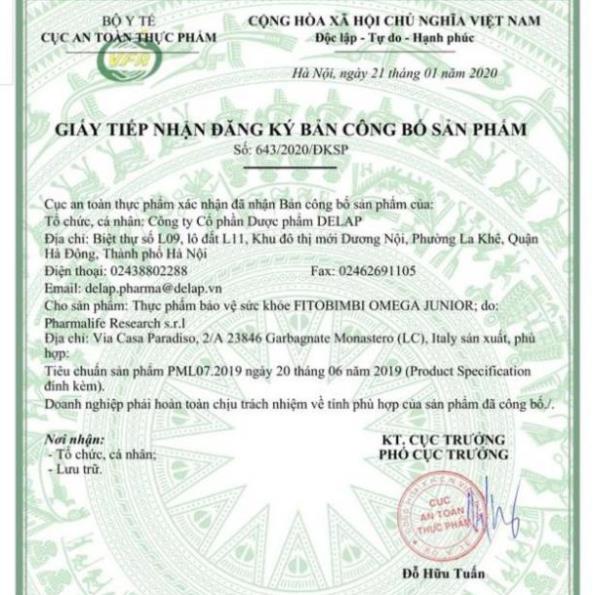 [GIÁ GỐC] Fitobimbi Omega Junior bổ sung DHA và omega cho bé - Lọ 30ml