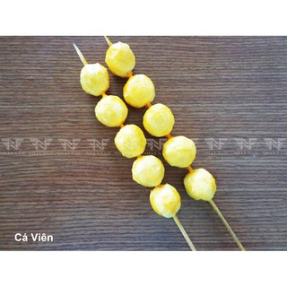 Cá viên _ 1 cây _ Mô hình xiên que bằng nhựa