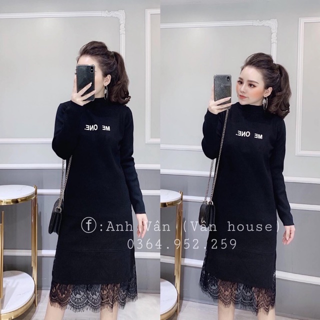 Váy len chân ren loại 1