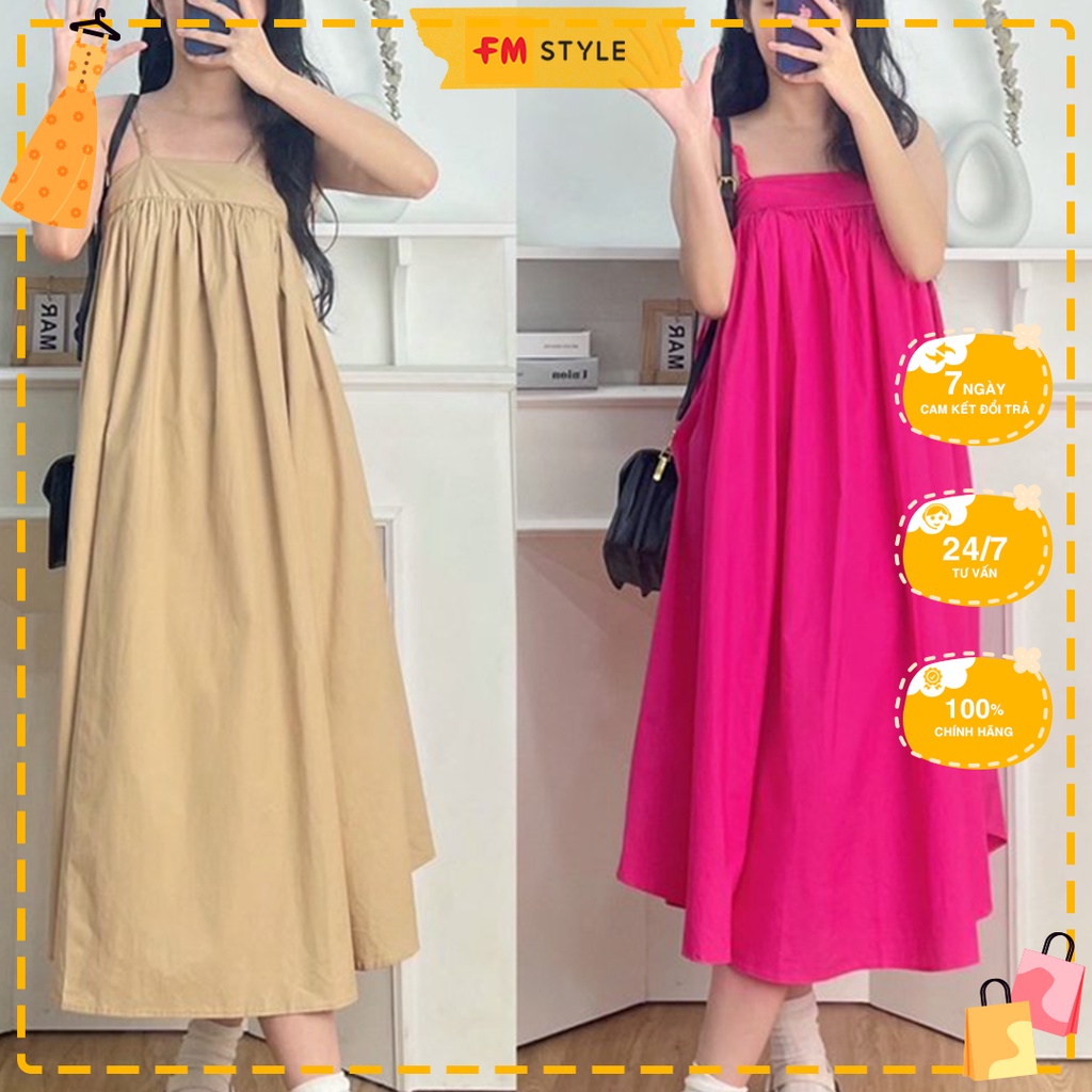 Váy 2 dây nữ FM Style chất thô vặn tít dễ thương I Fm Style Online 220310020