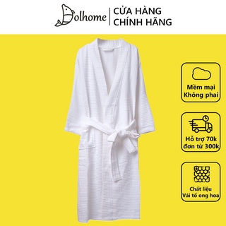 Mua Áo choàng tắm DOLHOME unisex chất liệu 100% cotton tổ ong hoa mềm mại thấm hút và thoáng mát