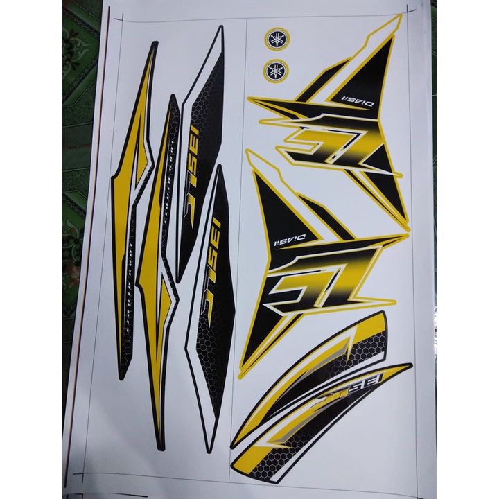 Tem rời ex 135 LC vàng xe đen