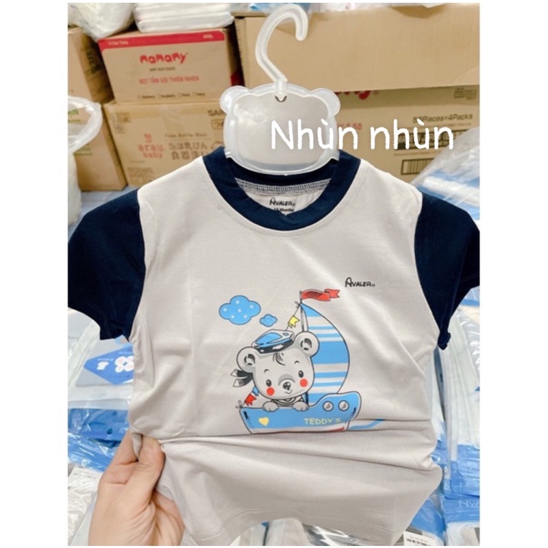 Bộ Avaler sợi tre cộc tay/ Áo Sợi tre Avaler size 9/12m-&gt;3-4y(mẫu mới)