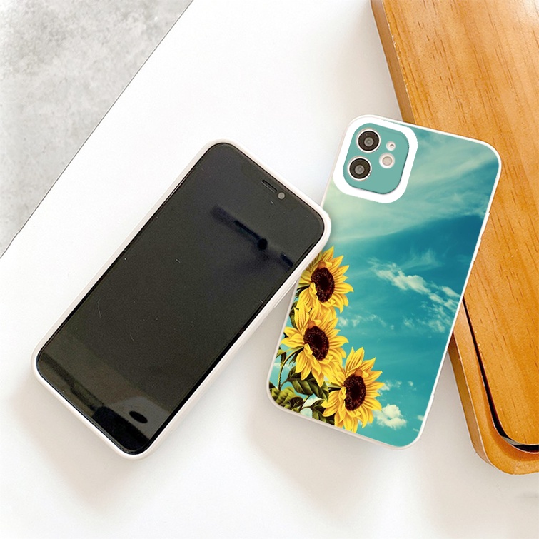 Ốp lưng iphone hoa hướng dương viền vuông chống sốc ốp điên thoại iphone13/12/11pro/promax/x/xr/xs/xsmax/6/6s/7/8