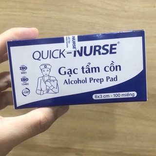 Gạc tẩm cồn y tế Quick Nurse 6x3cm