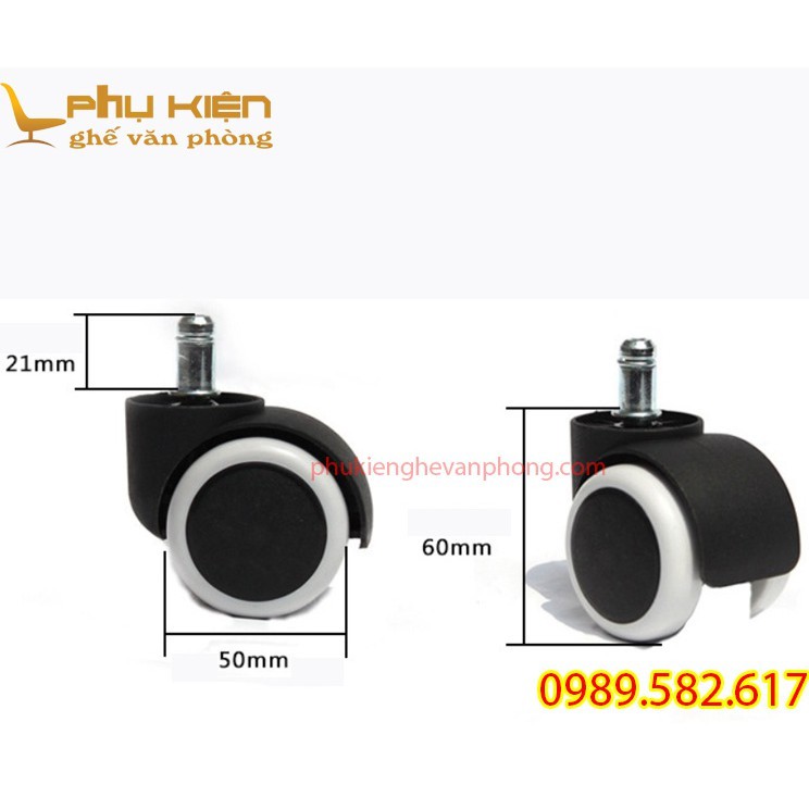 Combo 3 Bánh Xe Ghế Xoay Văn Phòng Giá Rẻ - Phù Hợp Với Tất Cả Các Ghế Văn Phòng: Ghế Giám Đốc, Ghế Nhân Viên, Ghế Game