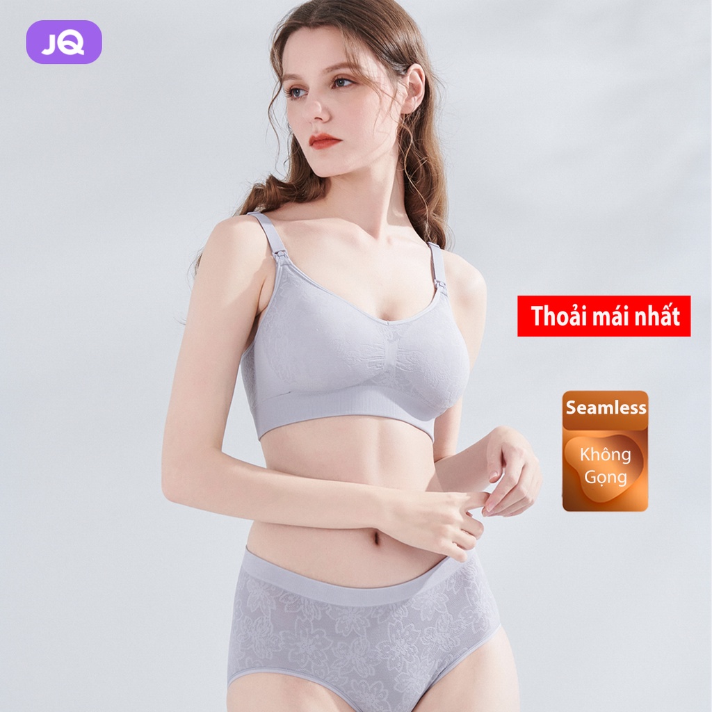 Áo lót cho con bú không gọng JOYNCLEON flower bra mềm mỏng mát - mã KB05