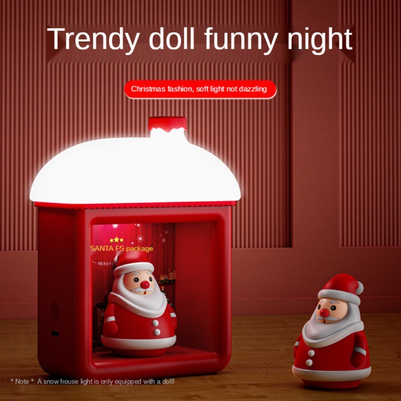 Đèn LED USB Hình Ngôi Nhà Tuyết / Ông Già Noel / Người Tuyết Dễ Thương