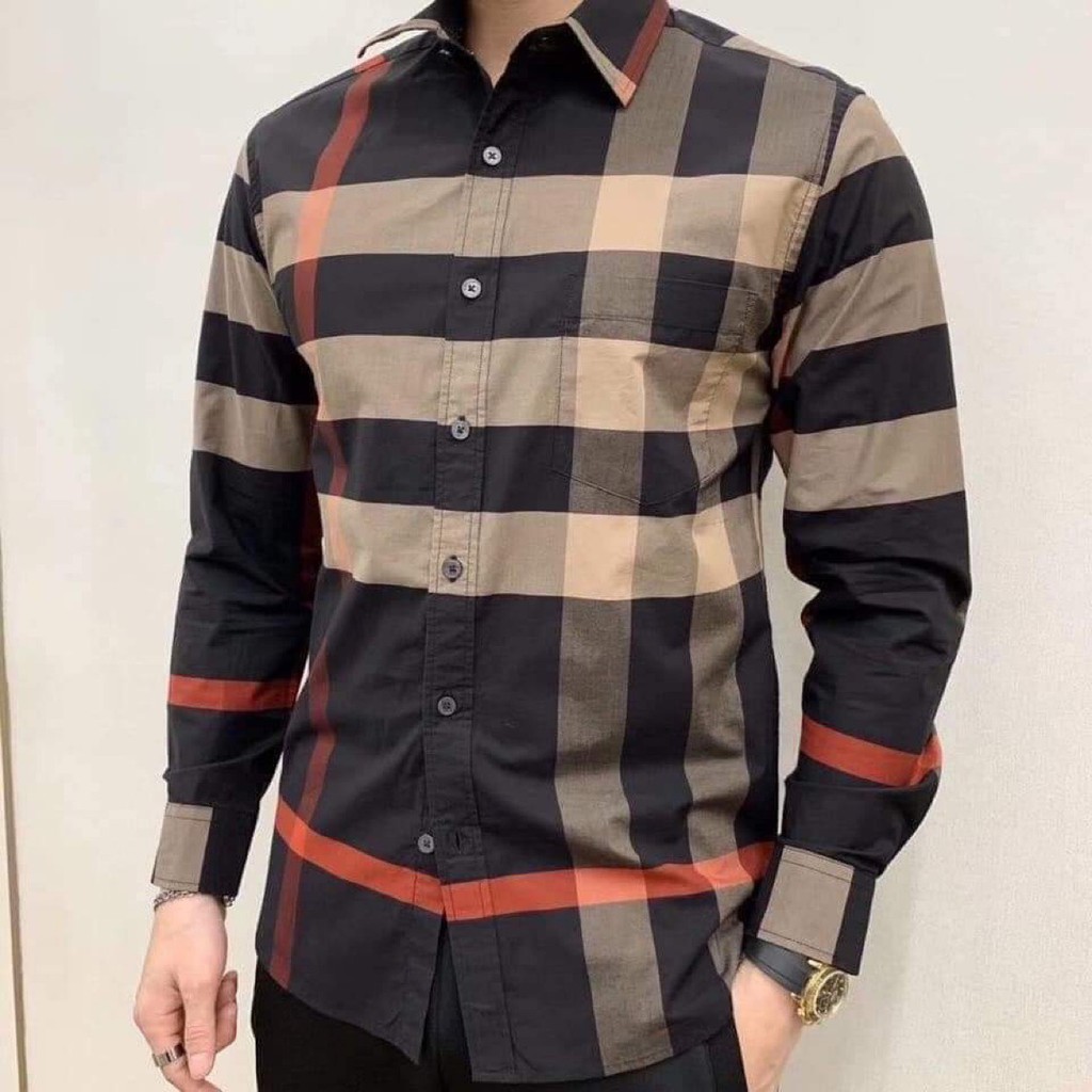 Áo sơ mi dài tay BBR New 2021 sọc ngang siêu cấp 1-1 on web MLN size XS-S-M-L-XL