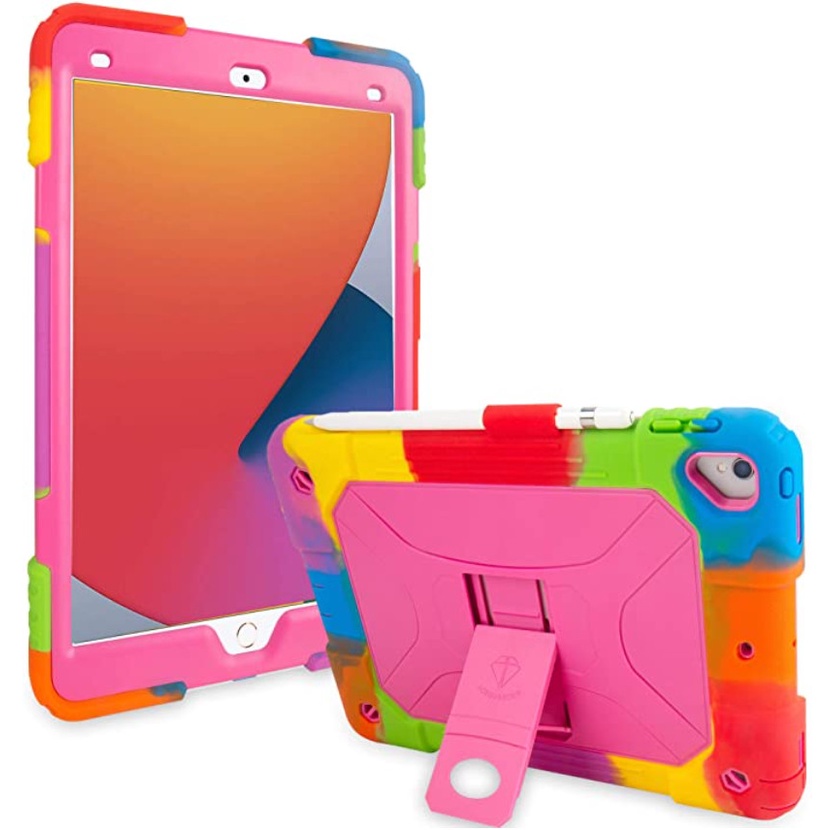 Bao da, ốp lưng dành cho ipad Gen 7/ gen 8/ gen 9/ pro 10.5/ air 3 chống sốc tốt màu cầu vồng