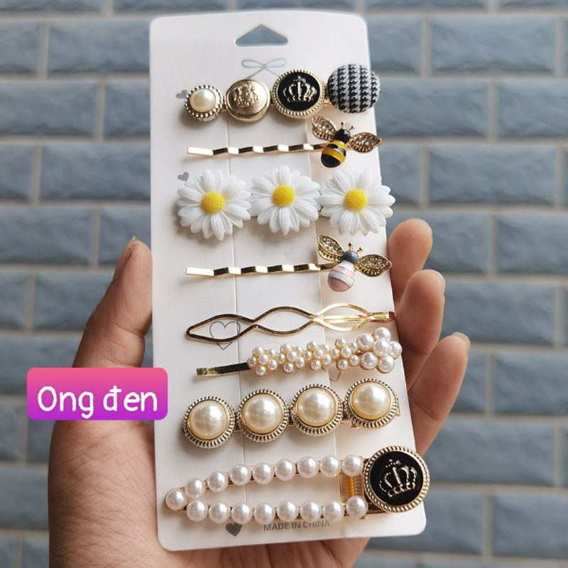 SET ONG ĐEN - BỘ KẸP NHIỀU MÓN XINH XINH CHO CÁC NÀNG DIỆN ĐẸP