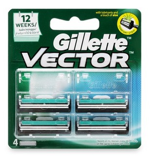 Vĩ 4 lưỡi dao cạo râu Gillette Vector