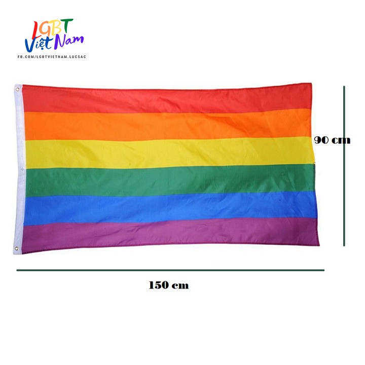 Cờ lục sắc LGBT kích thước 90*150 cm & 60*90 cm