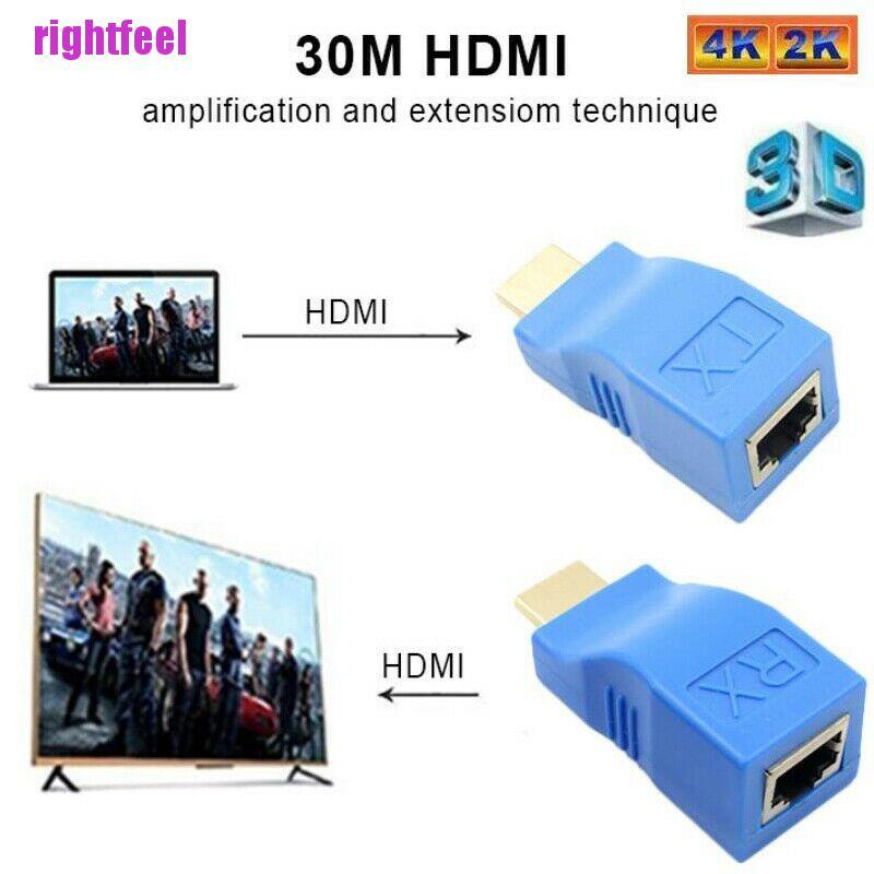 Set 2 Cáp Chuyển Đổi HDMI 1080p Sang Ethernet HDTV RJ45 Cat 5e / 6 Lan Chuyên Dụng
