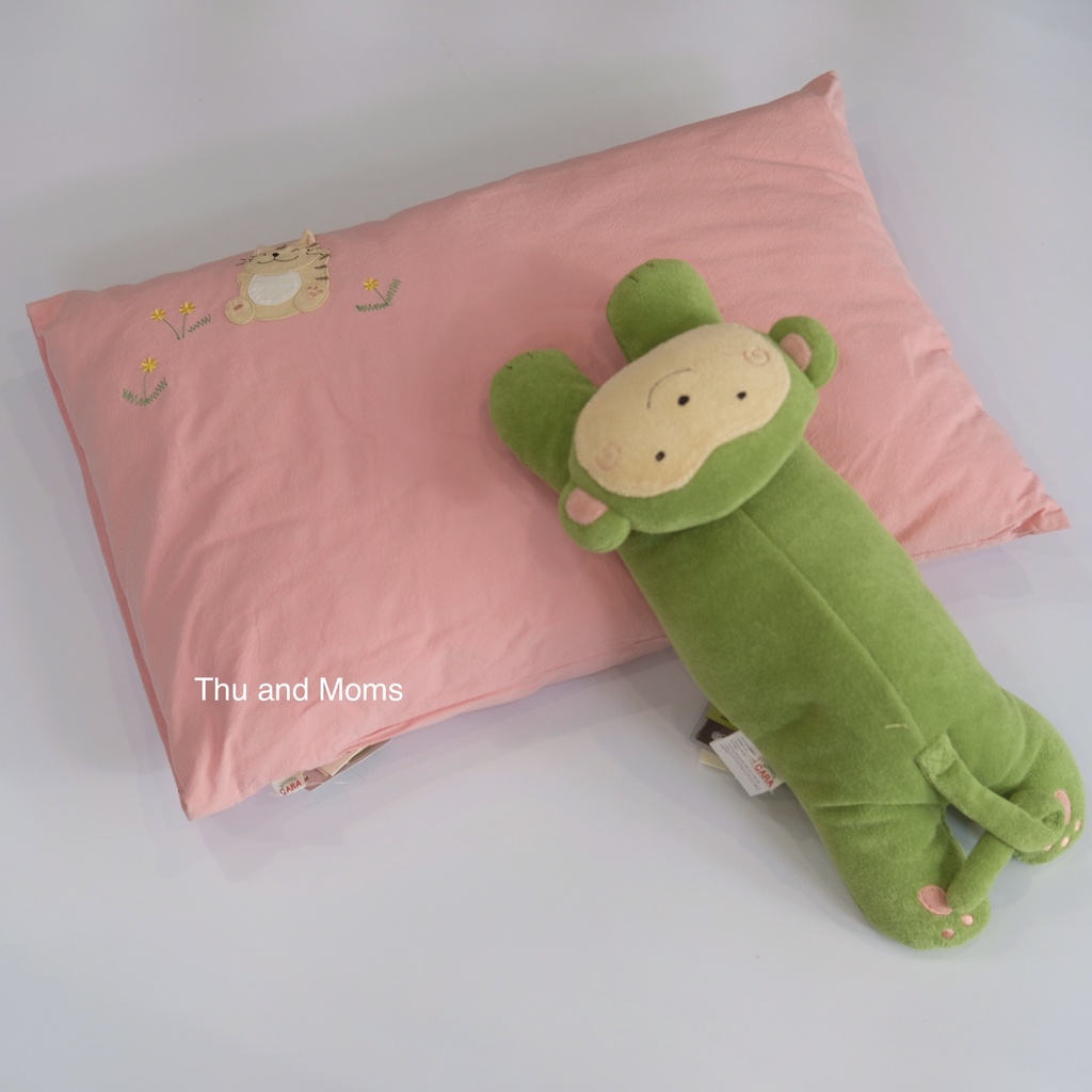 Size S 35x50cm Gối và vỏ gối cho bé vải cotton tự nhiên mềm mát Hikosen Cara Nhật Bản V-Z18-092
