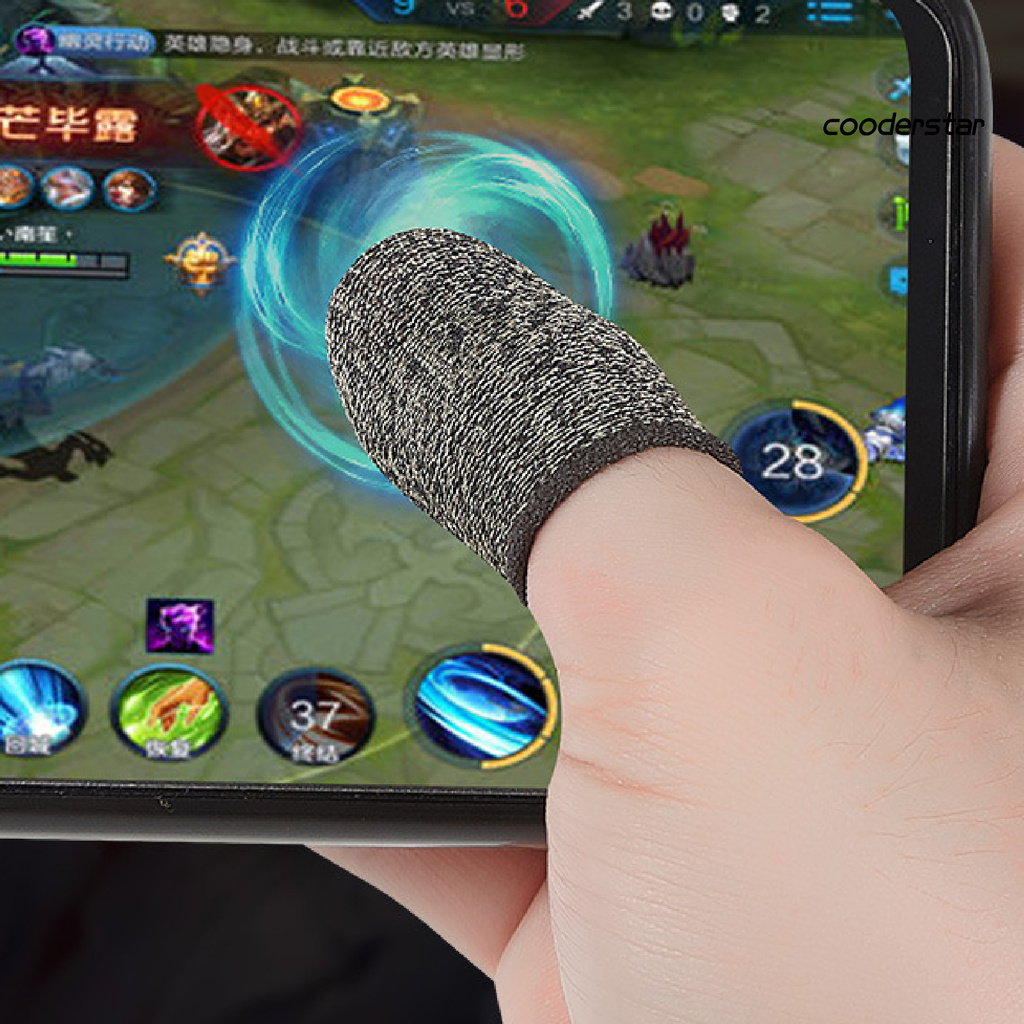 Set 2 vỏ chụp đầu ngón tay chống mồ hôI chơi game trên điện thoại