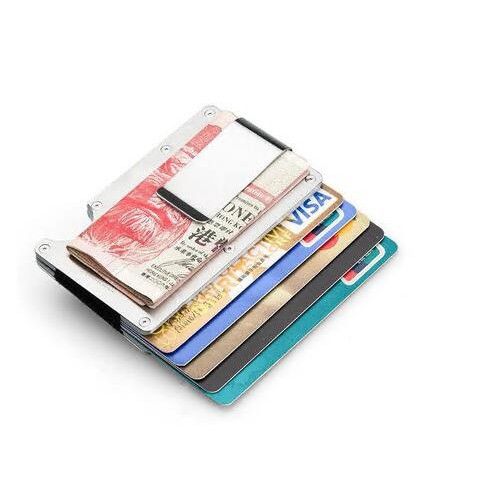 HGL♪Quality Mens Pocket Stainless Steel Money Clip Credit Card Holder Slim Wallet US