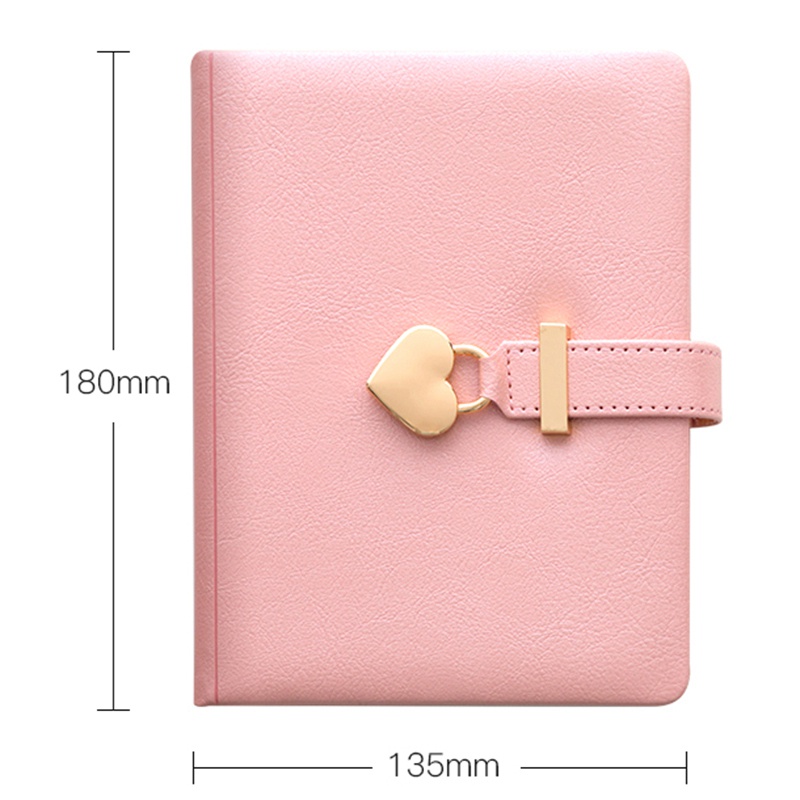 Sổ tay ghi chú hình trái tim có khóa mật khẩu dành cho nữ