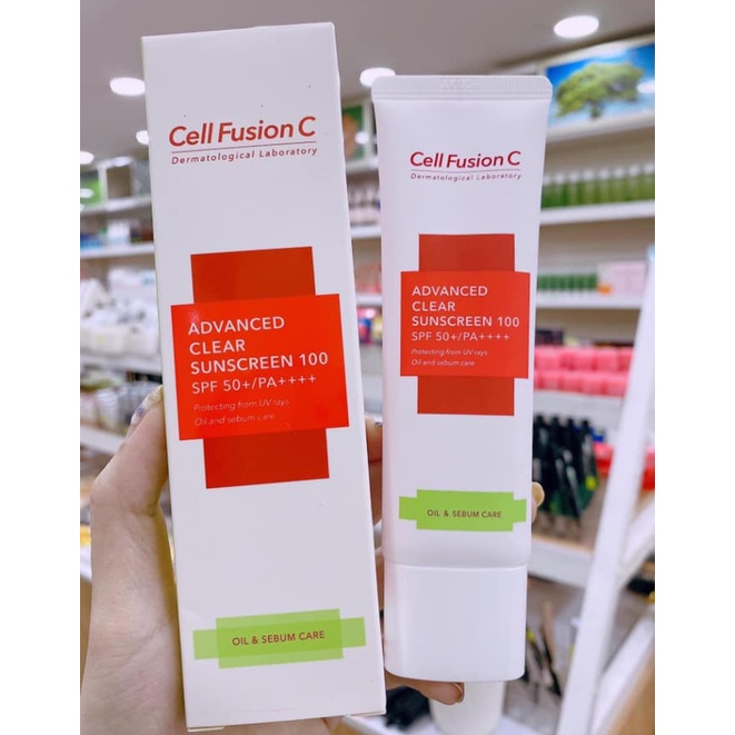 [Hàng trả order, không có dư] Kem Chống Nắng Cell Fusion Bản Xanh 50ml