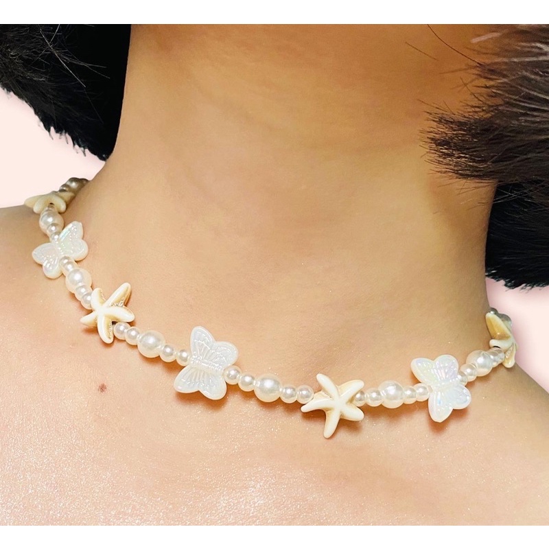 Vòng cổ handmade LILI HOWLITE STARFISH NECKLACE - LILI'S SUMMER BEADS