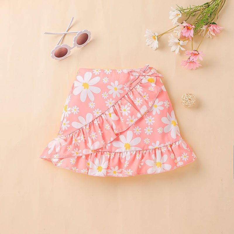 Bộ Đồ Quần Áo Bé Gái Gồm Áo Croptop Hai Dây Và Chân Váy Mùa Hè Thời Trang Cho Bé Trẻ em 1-5 Tuổi