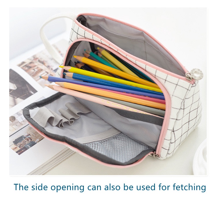 Túi đựng bút bằng vải canvas sức chứa lớn đa năng sáng tạo