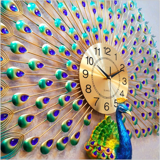 Đồng hồ Decor treo tường phòng khách hiện đại kích thước 70x75cm GV6689