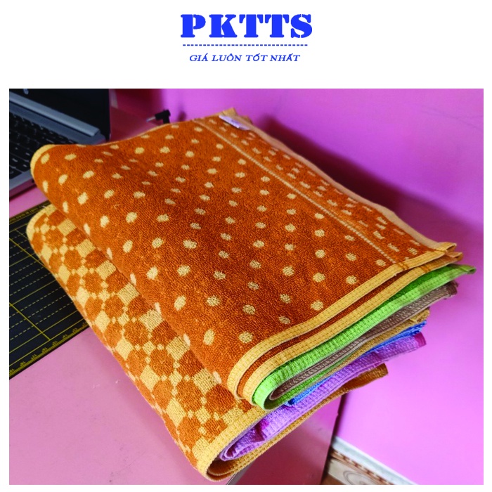 Khăn mặt cỡ lớn 55 x 30 cm thương hiệu Tân Thịnh hàng Việt Nam chất lượng cao.