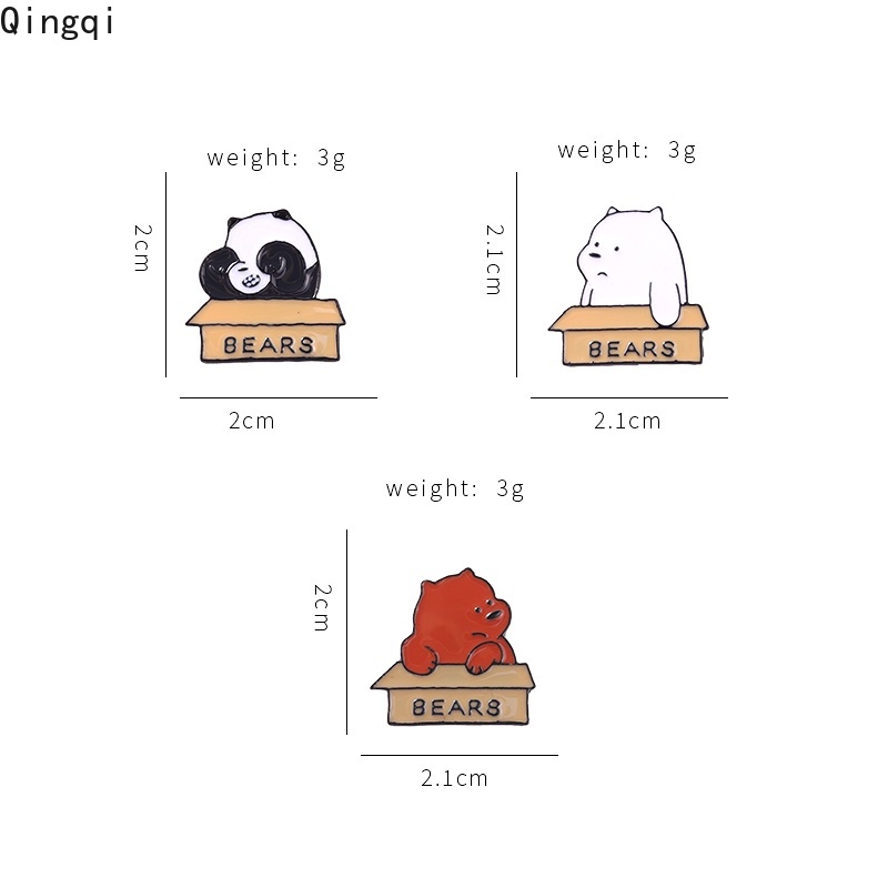 Ghim cài áo Miss Zoe hình gấu trúc dễ thương
