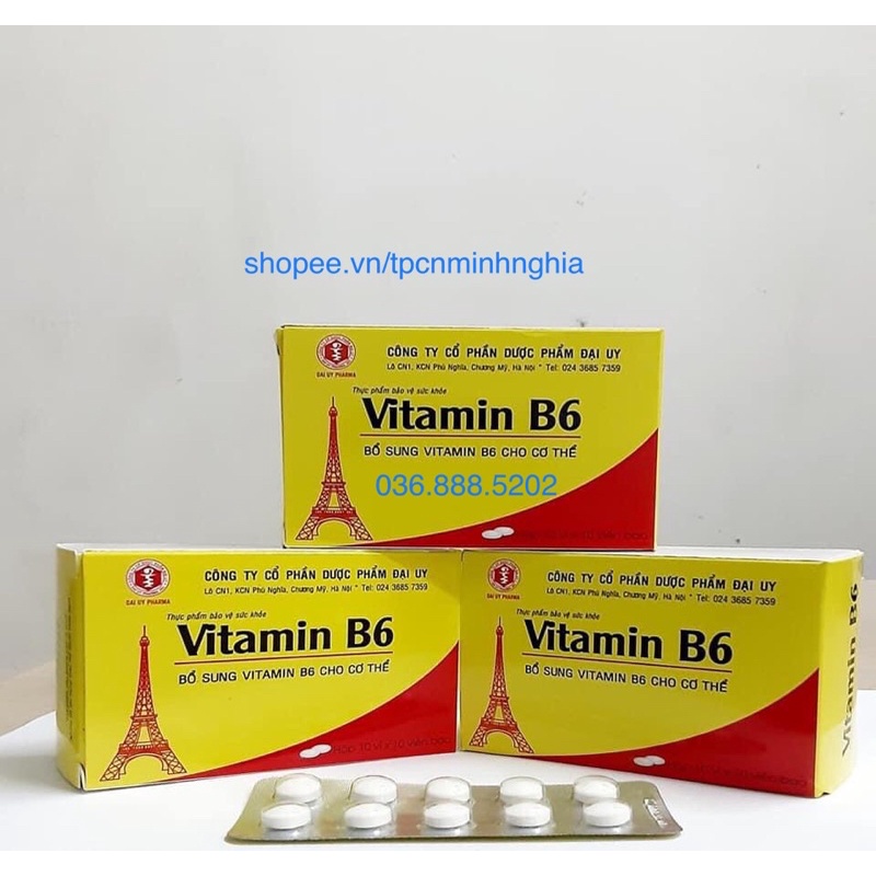 Vitamin B6 hộp 100 viên - Bổ sung Vitamin nhóm B cho cơ thể