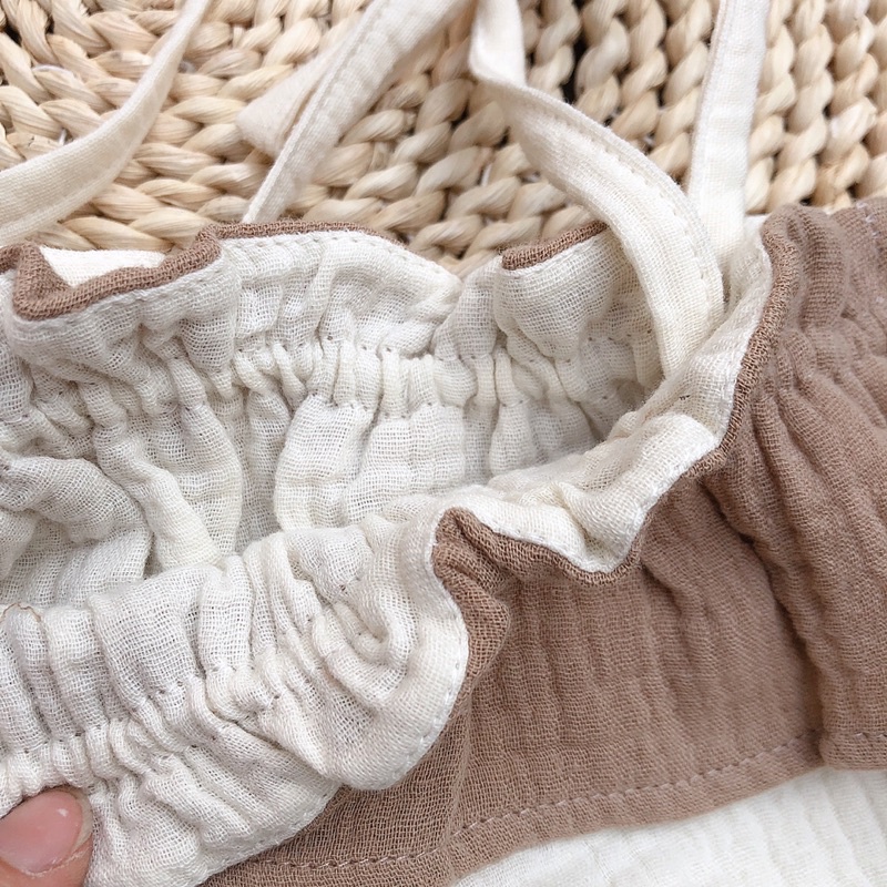 Body 2 dây xô muslin siêu thoáng (ảnh thật tự chụp)