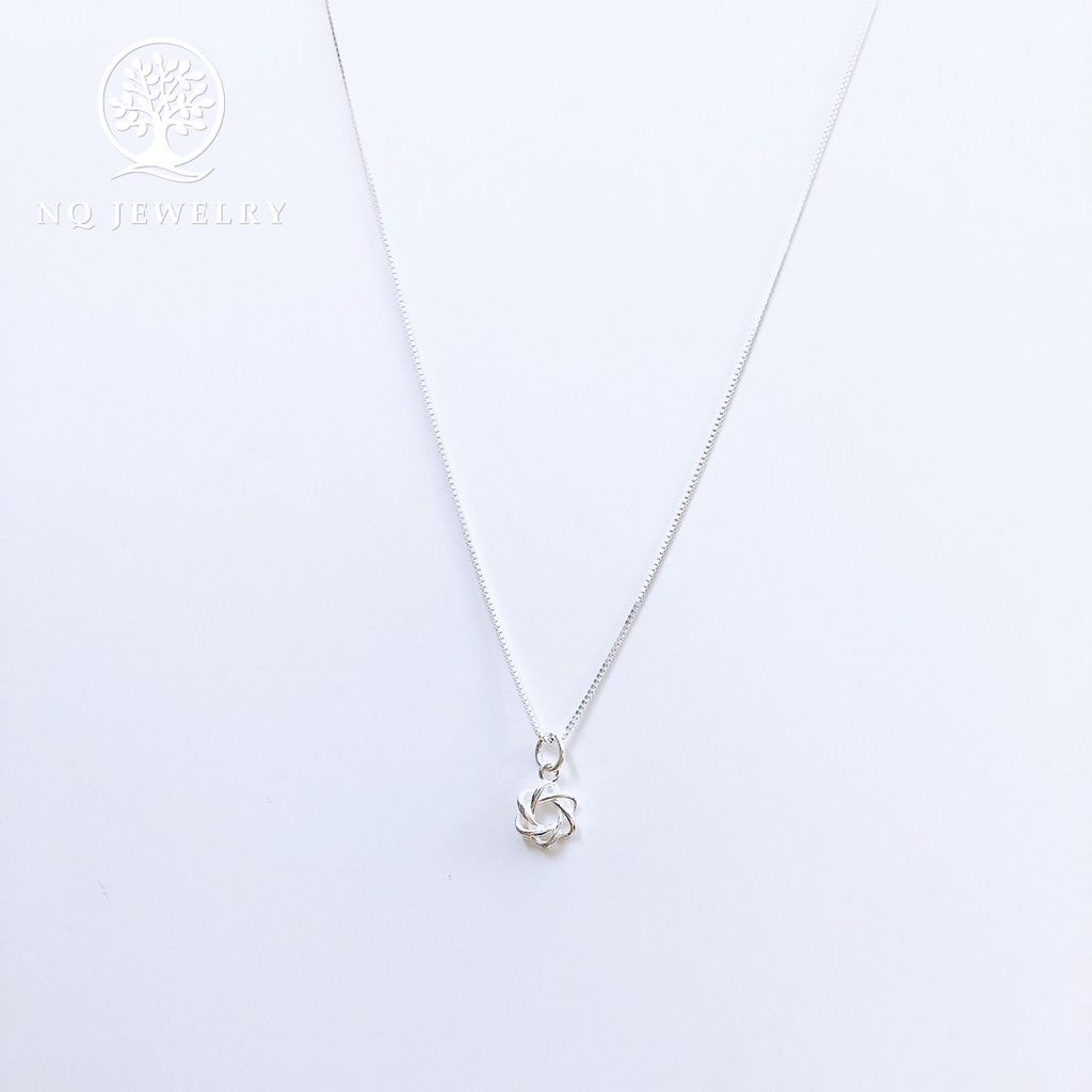 Dây chuyền bạc mặt vòng nguyệt quế - NQ Jewelry