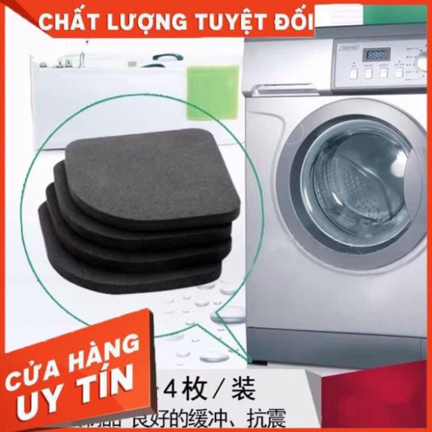 Set 4 miếng lót cao su chống rung lắc, va đập, trơn trượt cho máy giặt, tủ lạnh, bàn ghế, thiết bị điện cực kì tiện lợi