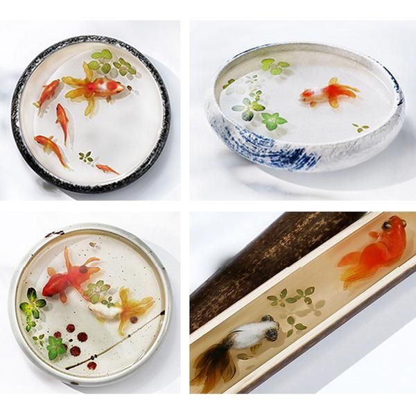 Bộ Decal cá 3D trang trí Epoxy Resin 4 lớp