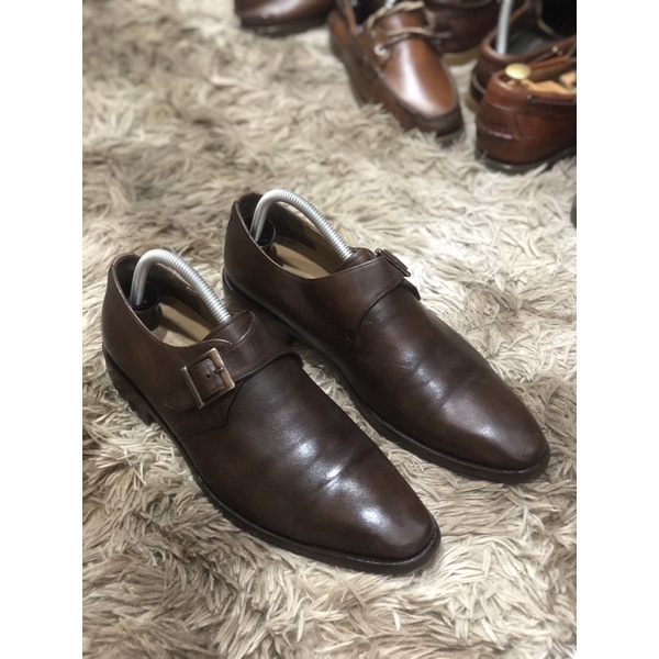 [TonaShoe] [Giày 2hand] [Size 42] Giày Tây Lười Single Monstrap Màu Nâu Mũi Nhọn