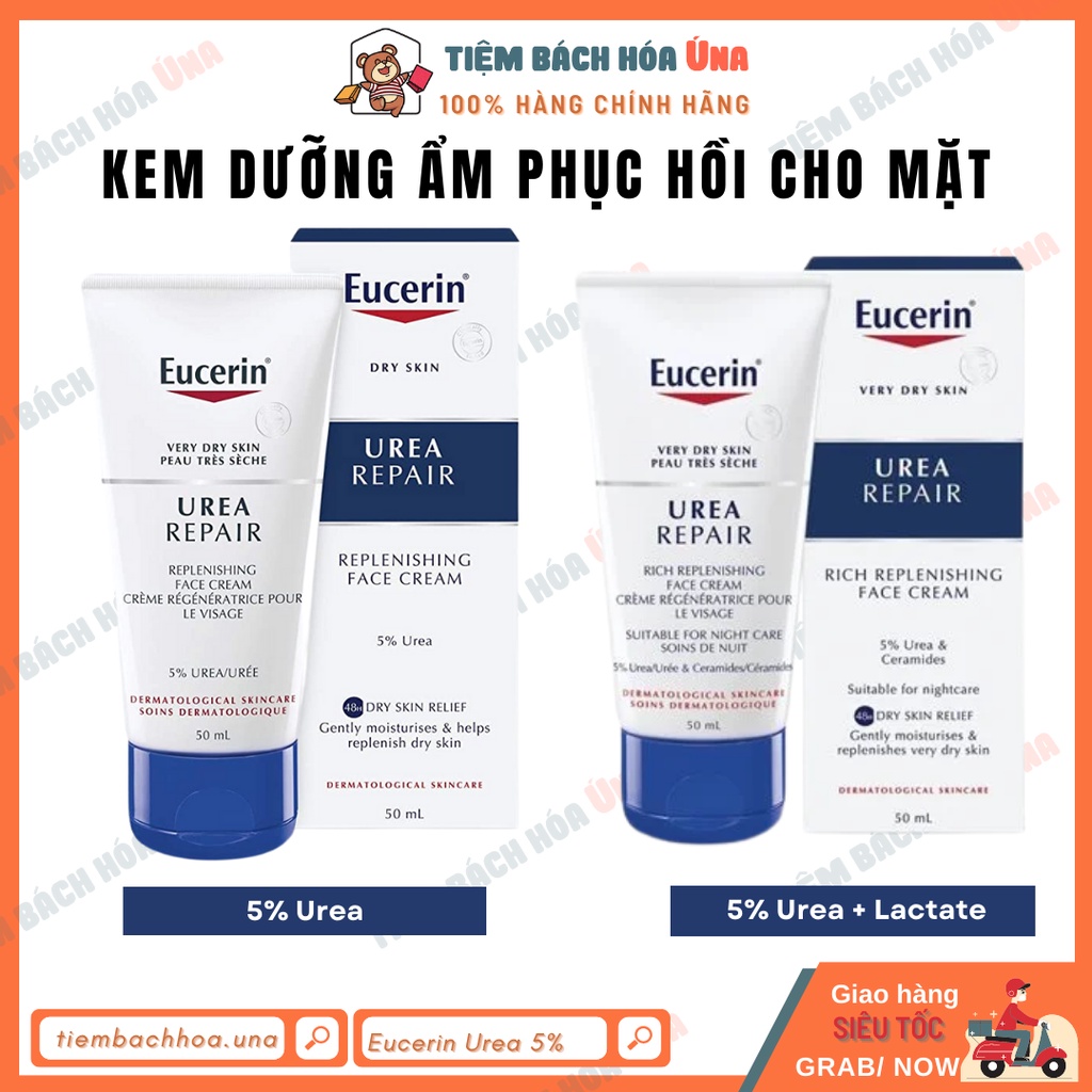 Kem dưỡng ẩm dành cho da khô Eucerin Dry Skin Relief Face Cream 5% Urea