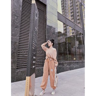 Set áo lệch vai phối quần dáng bom. Ảnh thật cuối.