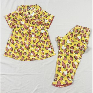 Pijama Lụa Đũi Cộc Tay Quần Dài Bigsize