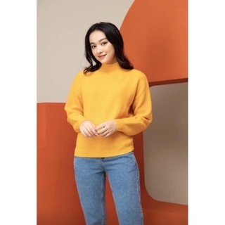 Áo len nữ hàn quốc cổ lọ form rộng dài tay dày đẹp Moonki AL01 ((-