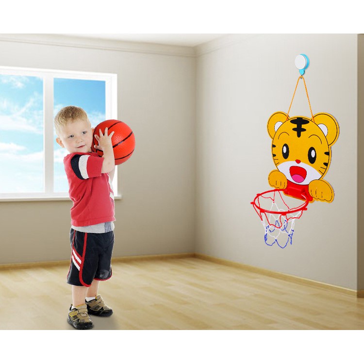 Bộ chơi bóng rổ mini treo tường cho bé chơi trong nhà phát triển chiều cao và trí thông minh