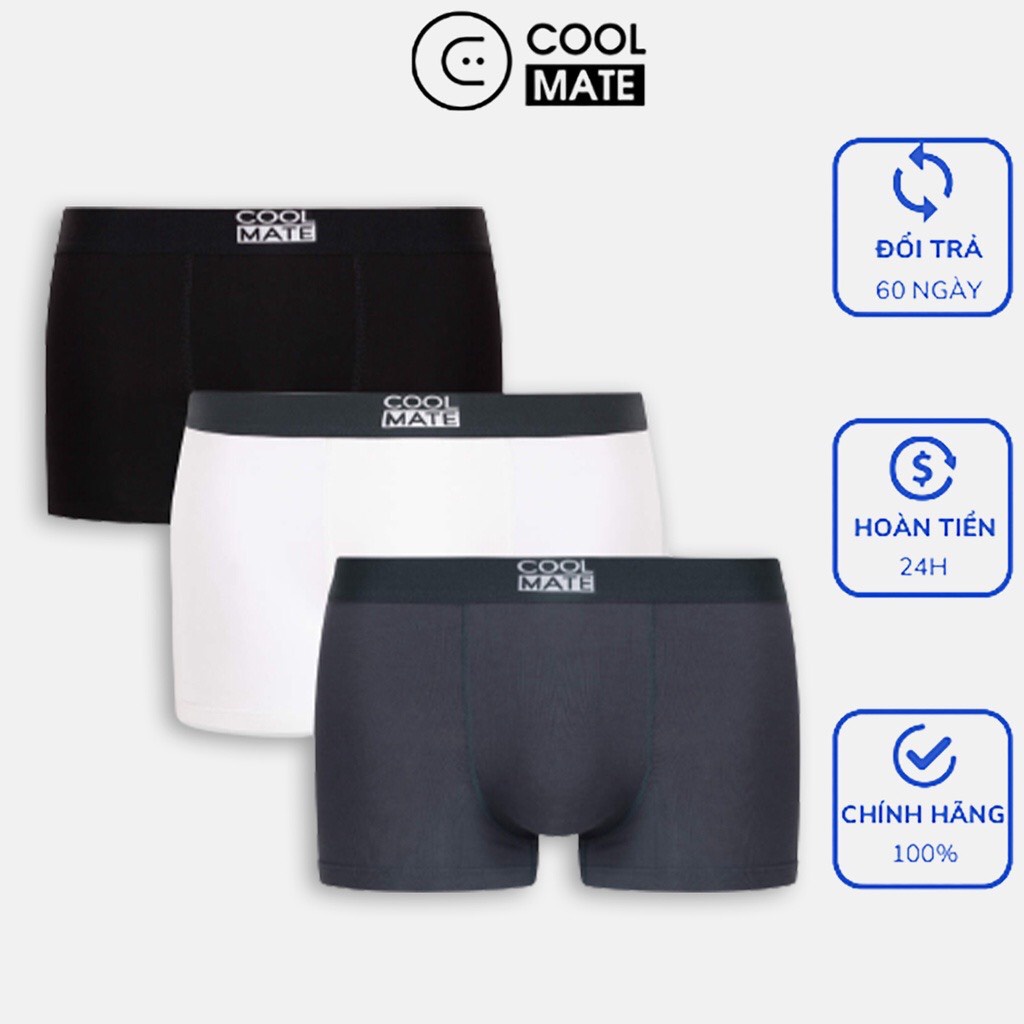 Set 3 quần lót sịp nam dáng TRUNK BAMBOO kháng khuẩn - thương hiệu Coolmate