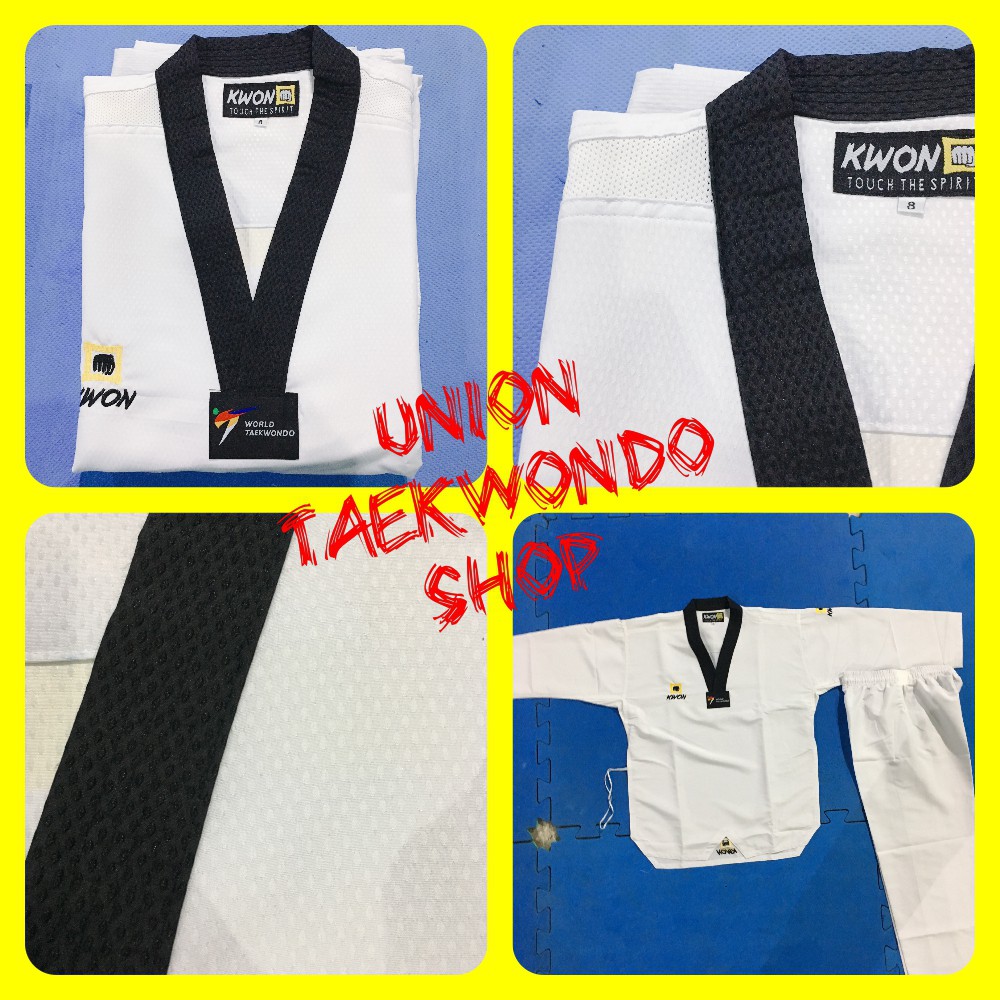 Võ Phục Taekwondo KWON Kim Cương Lưới TÀ DÀI CHUẨN THI ĐẤU x UnionTaekwondoSHOP