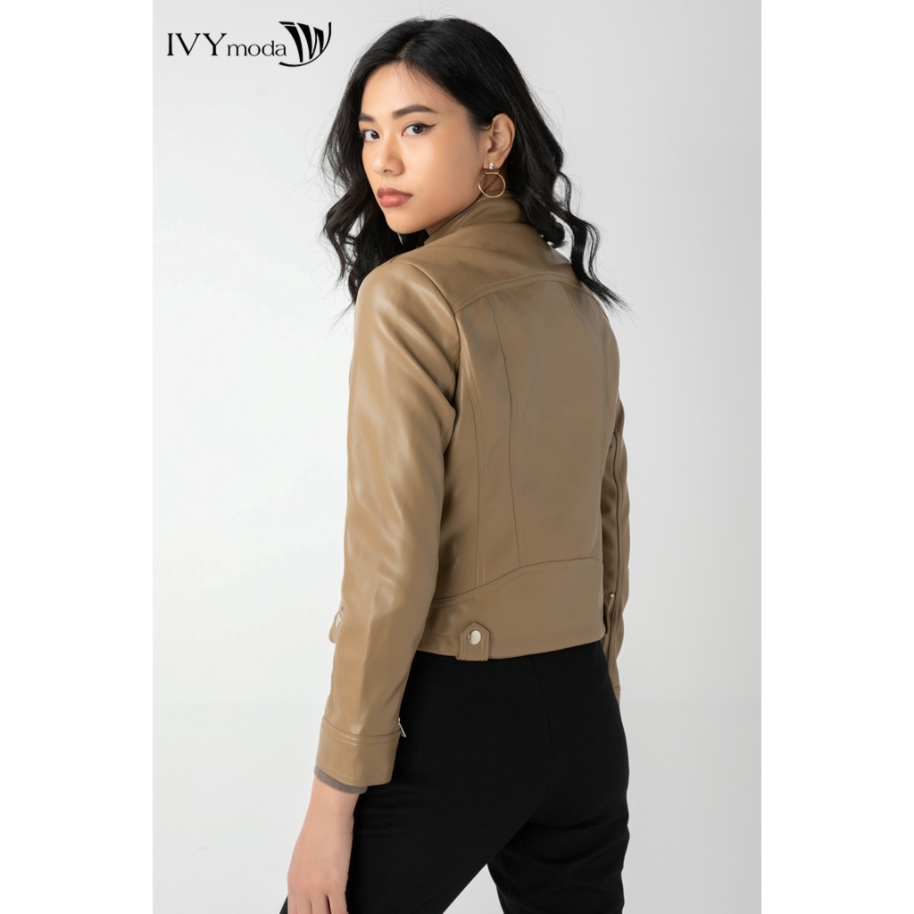 Áo khoác biker nữ giả da IVY moda MS 70B7930