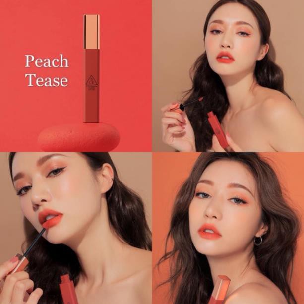 Son kem 3CE Peach Tease Đỏ Cam Đào