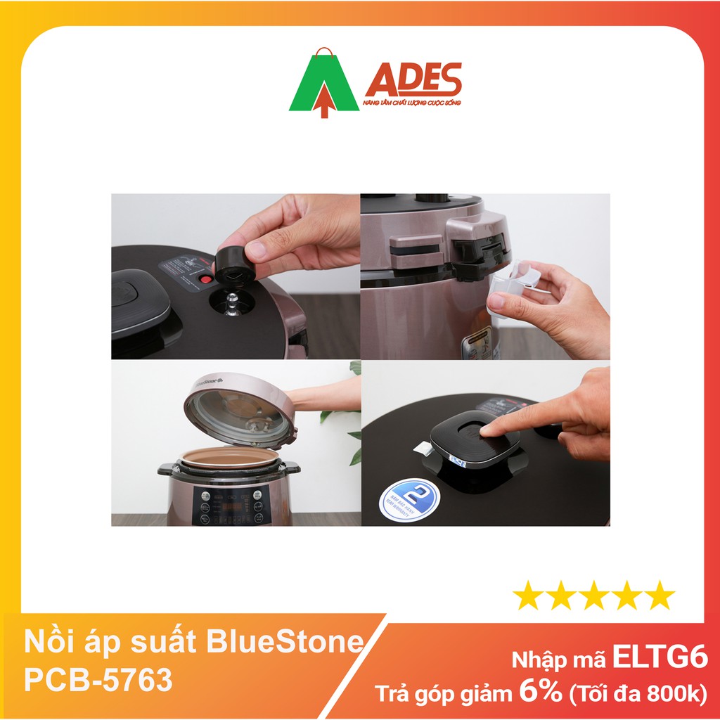 Nồi áp suất BlueStone PCB-5763/ 5763M - Chính hãng - Bảo hành 2 năm - NEW 2022