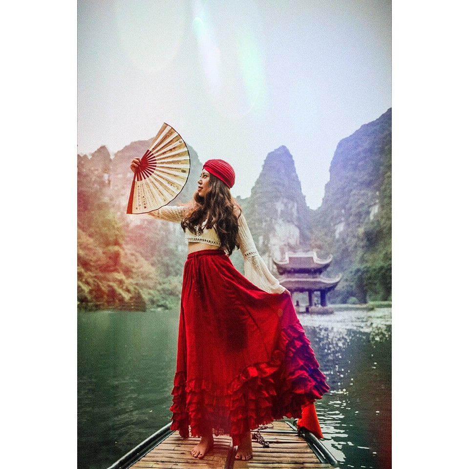 Chân váy xô Thái tầng