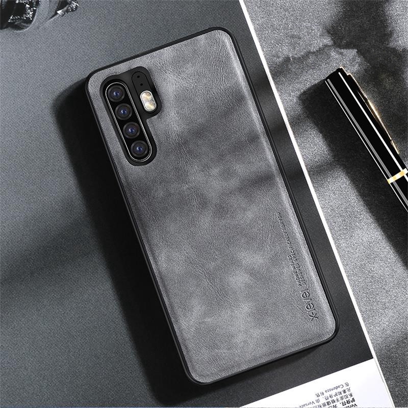 Ốp điện thoại da PU màu trơn sang trọng cho Huawei P30/P30 Pro