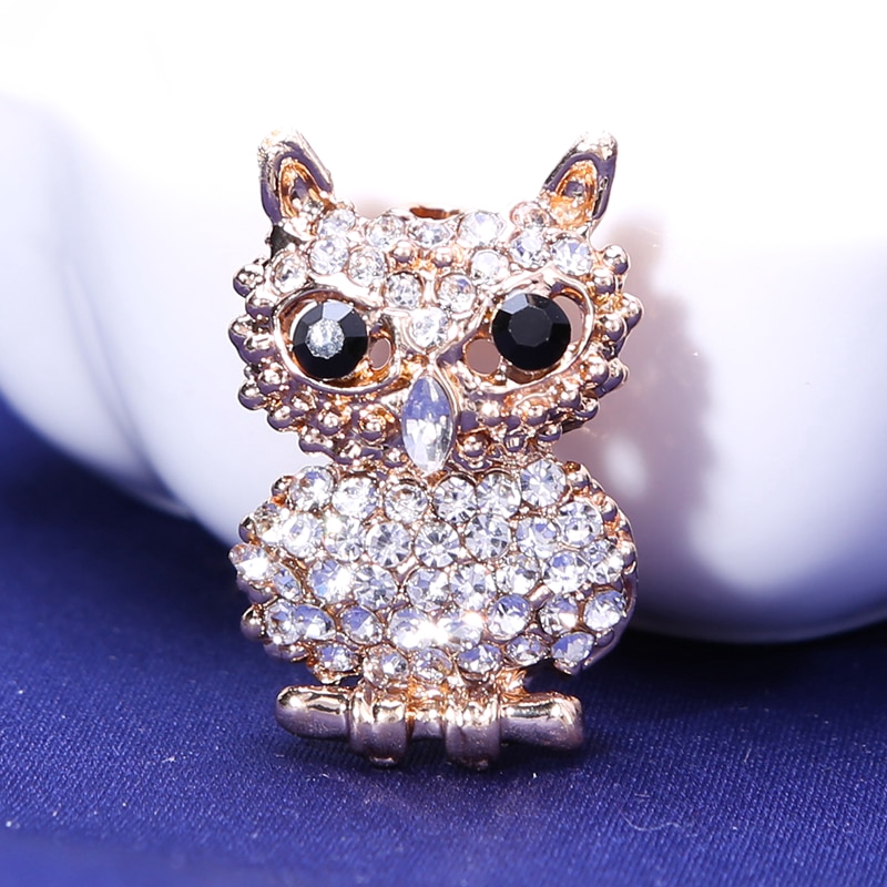 Ghim cài áo hình động vật chó/mèo/lạc đà/ong đính đá pha lê thời trang
