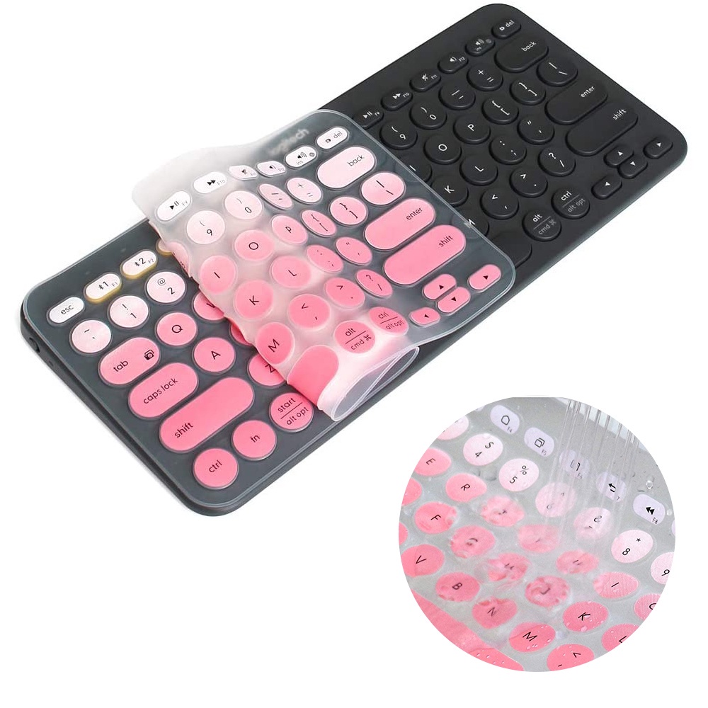 Silicone Vỏ Silicon Siêu Mỏng Bảo Vệ Bàn Phím Bluetooth Cho Logitech K380 K480 (Model: K380 Và K480) Logitech K380 Và K480