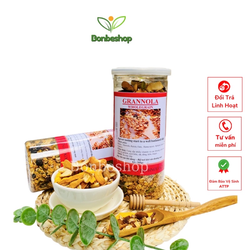 1Kg Ngũ Cốc Granola VIP Loại 1 Siêu Hạt 90% Hạt , Giảm Cân Tự Nhiên Không Đường